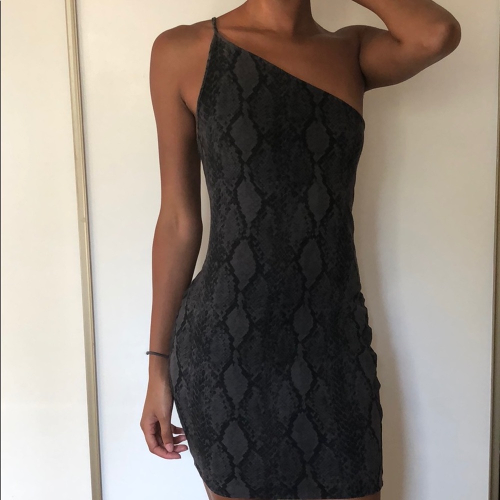 One shoulder mini dress